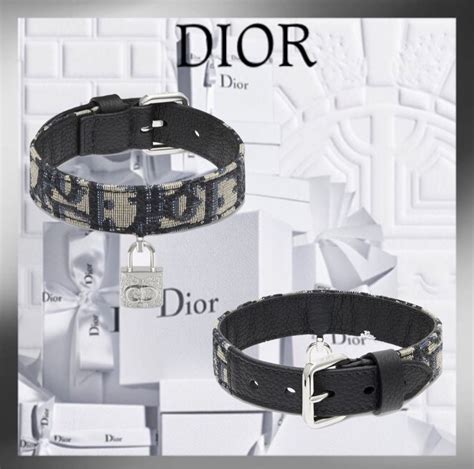 doggy dior|Dog Collar Black and Beige Dior Oblique Jacquard .